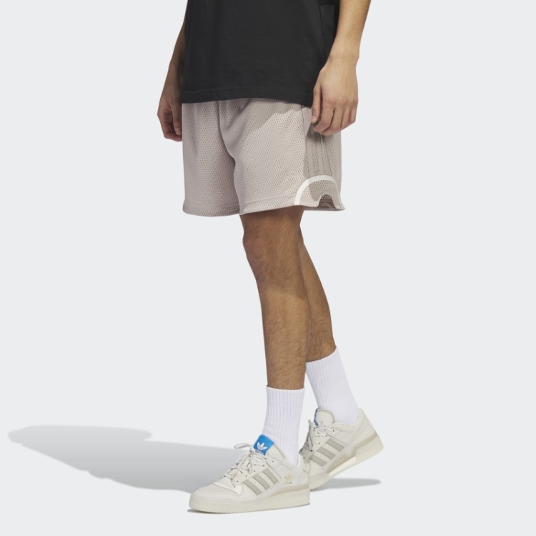 Shorts De Malha De Basquete Taupe Adidas