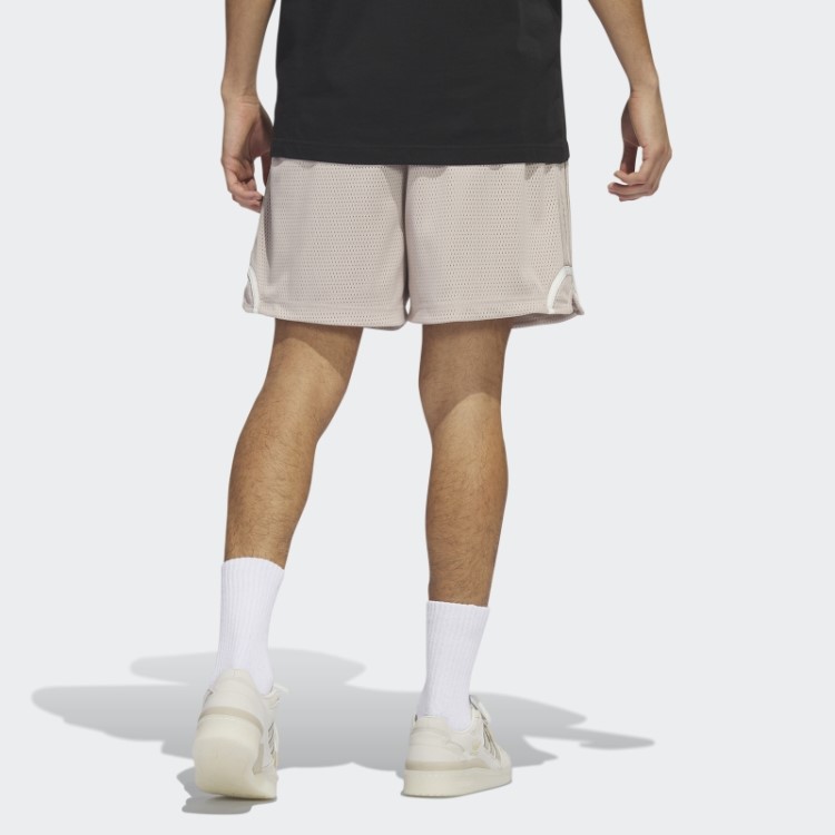 Shorts De Malha De Basquete Taupe Adidas