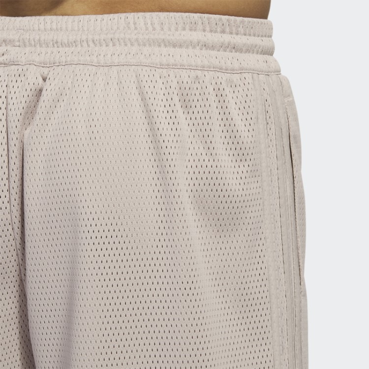 Shorts De Malha De Basquete Taupe Adidas