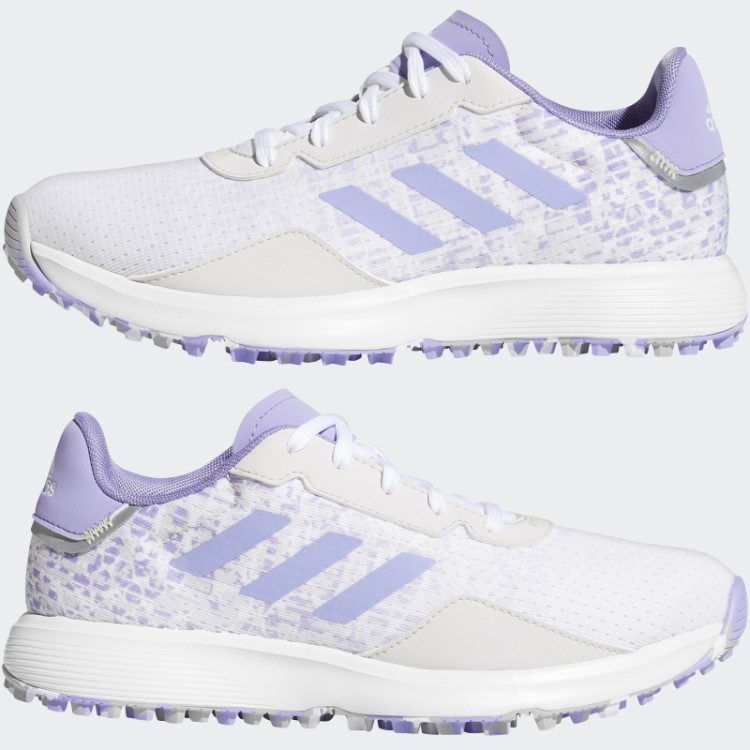 Elegante Tênis De Golfe Sem Pontas S2g Cinza Da Adidas Junior
