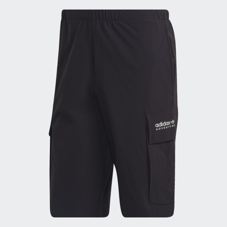 Bermuda Cargo Preta Adidas Adventure Fashion
