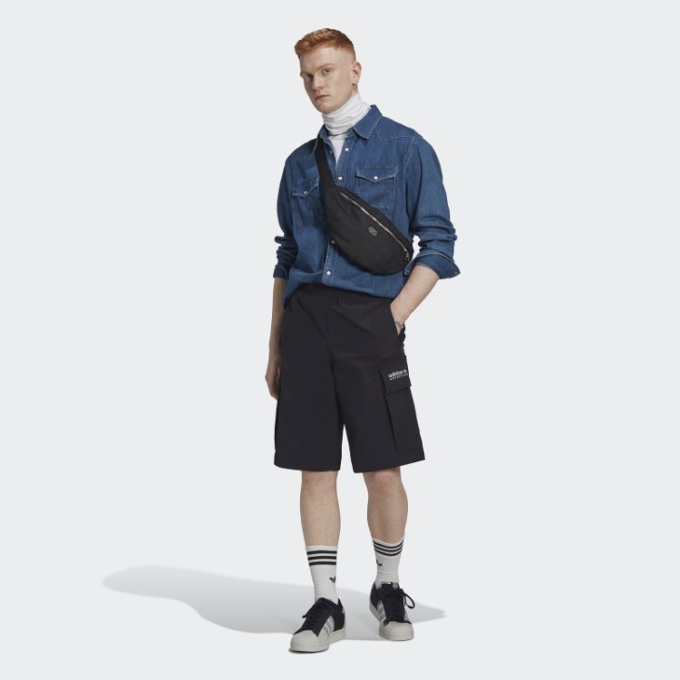 Bermuda Cargo Preta Adidas Adventure Fashion