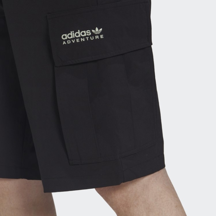 Bermuda Cargo Preta Adidas Adventure Fashion