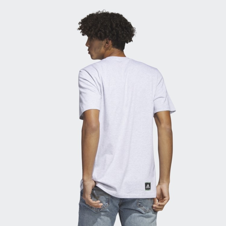 Camiseta Fashion Cinza Claro Com Logo Adidas Power Logo