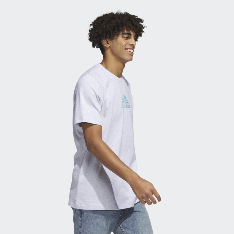 Camiseta Fashion Cinza Claro Com Logo Adidas Power Logo
