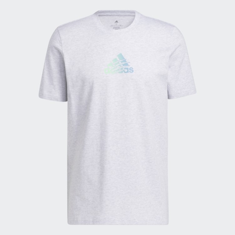 Camiseta Fashion Cinza Claro Com Logo Adidas Power Logo