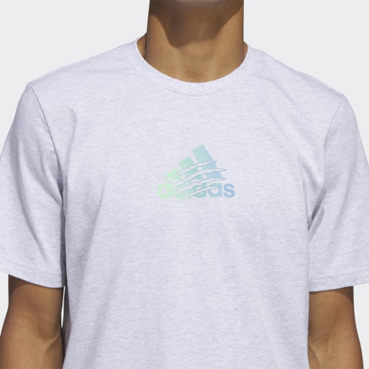 Camiseta Fashion Cinza Claro Com Logo Adidas Power Logo