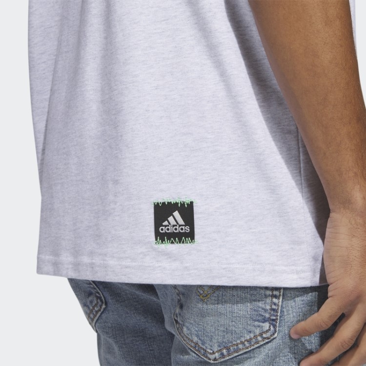 Camiseta Fashion Cinza Claro Com Logo Adidas Power Logo