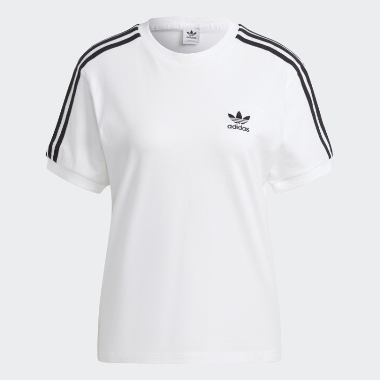 Camiseta Adidas Adicolor White Classics Com As Três Listras