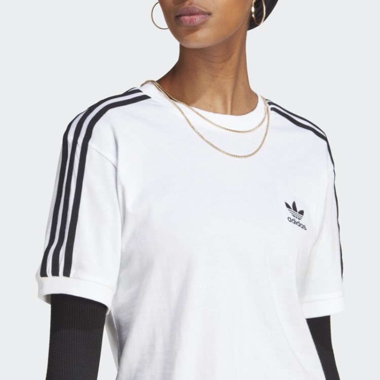 Camiseta Adidas Adicolor White Classics Com As Três Listras