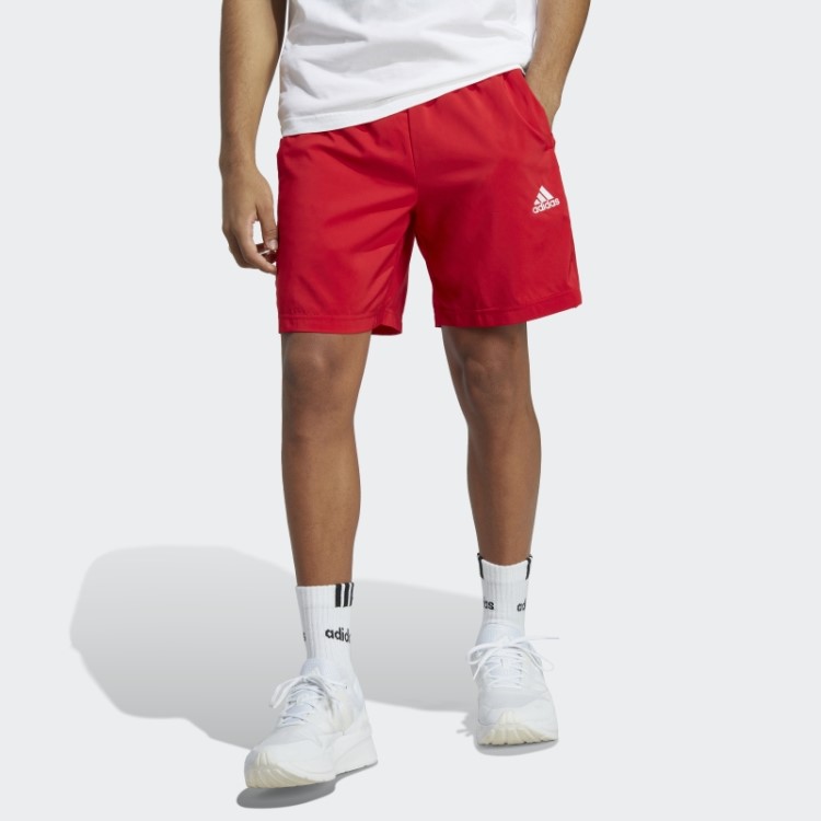 Calção Aeroready Essentials Chelsea Com As 3 Riscas Adidas Escarlate