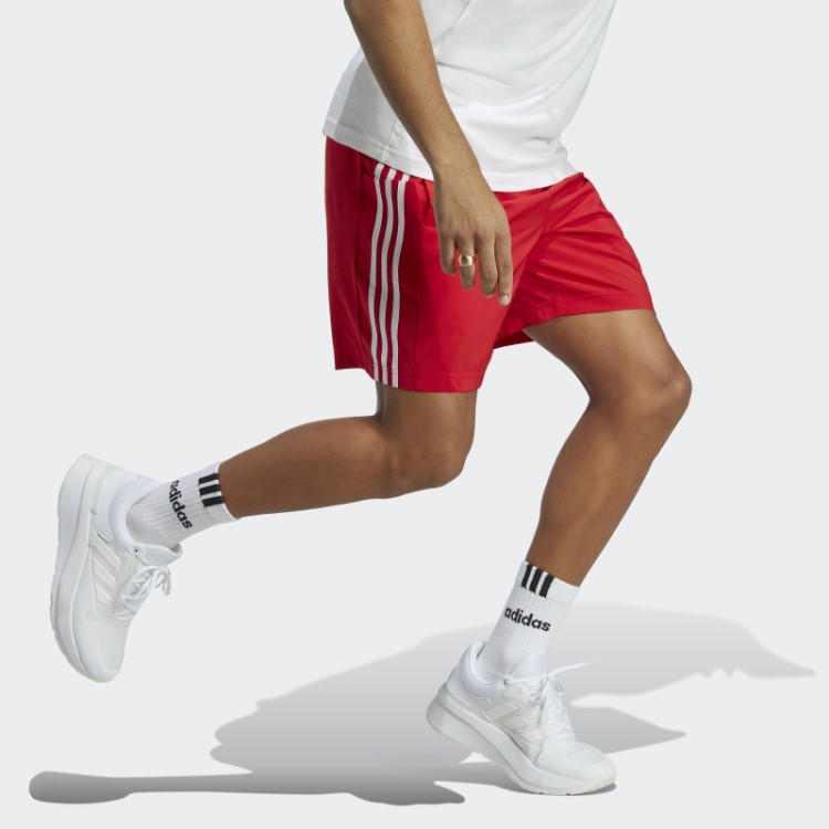 Calção Aeroready Essentials Chelsea Com As 3 Riscas Adidas Escarlate