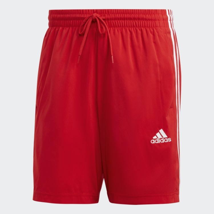 Calção Aeroready Essentials Chelsea Com As 3 Riscas Adidas Escarlate