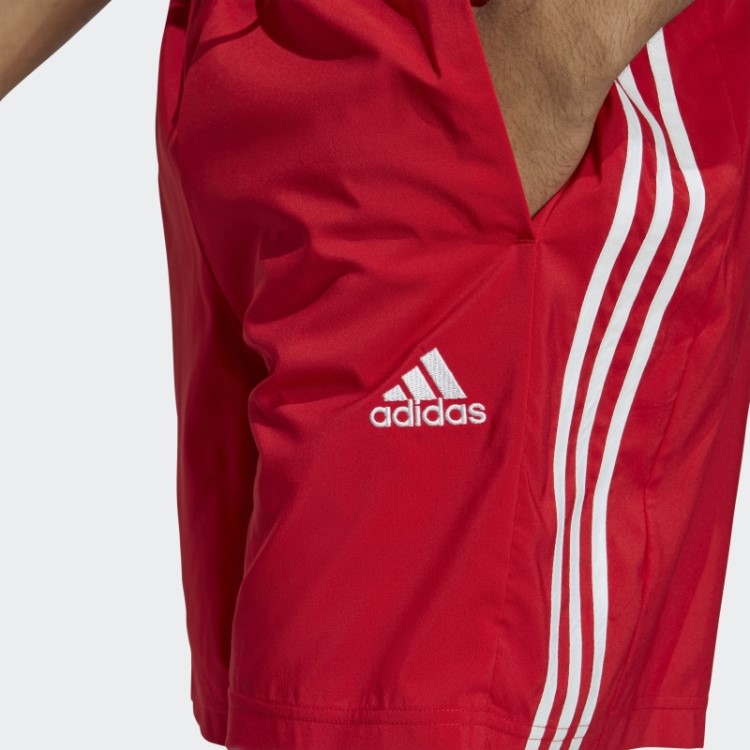Calção Aeroready Essentials Chelsea Com As 3 Riscas Adidas Escarlate