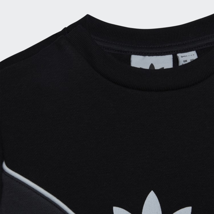 Conjunto De Tripulação Adidas Adicolor Carbono