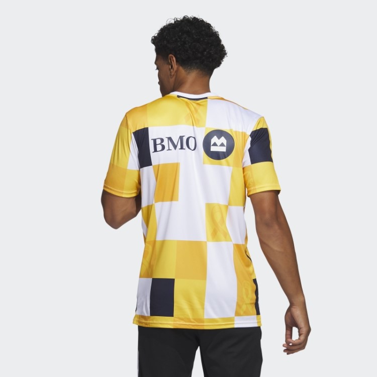 Camisa Pré-jogo Toronto Fc Kick Cancer Infantil Adidas Coll Gold