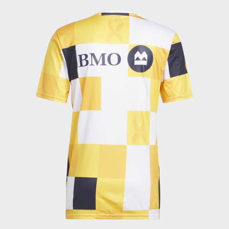 Camisa Pré-jogo Toronto Fc Kick Cancer Infantil Adidas Coll Gold