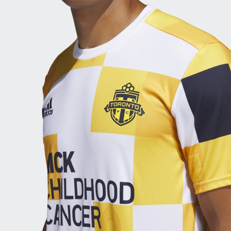 Camisa Pré-jogo Toronto Fc Kick Cancer Infantil Adidas Coll Gold