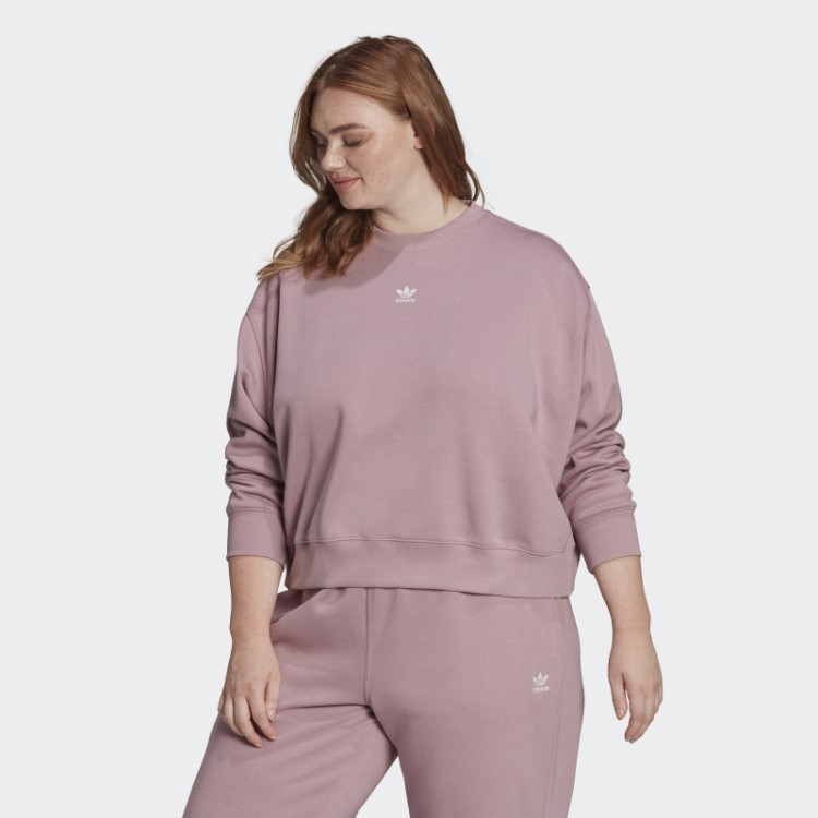 Moletom Adicolor Essentials Crew (tamanho Grande) Malva Adidas