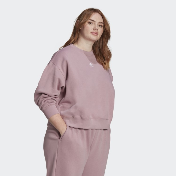 Moletom Adicolor Essentials Crew (tamanho Grande) Malva Adidas