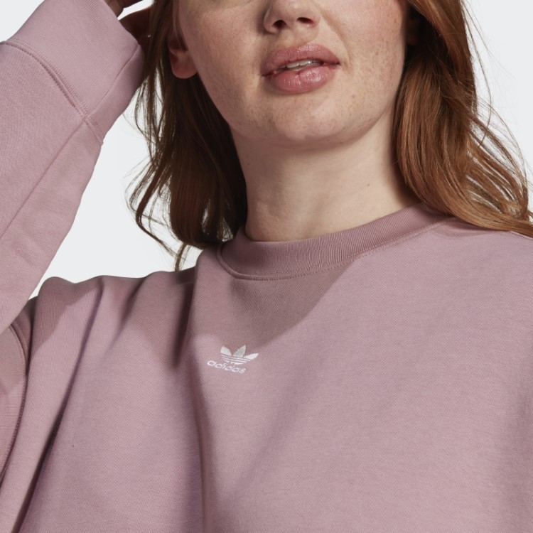 Moletom Adicolor Essentials Crew (tamanho Grande) Malva Adidas