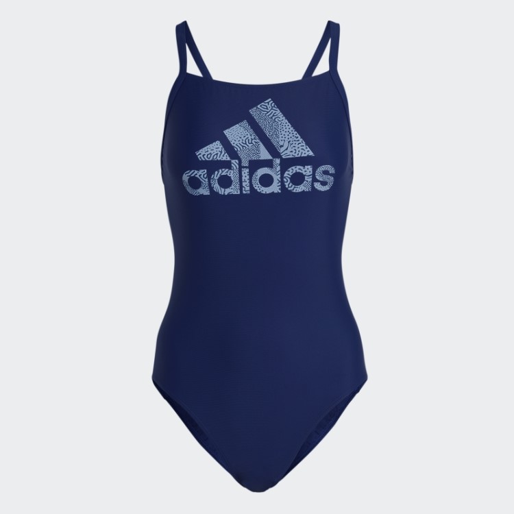 Fato De Banho Azul Com Logótipo Grande Adidas Victory