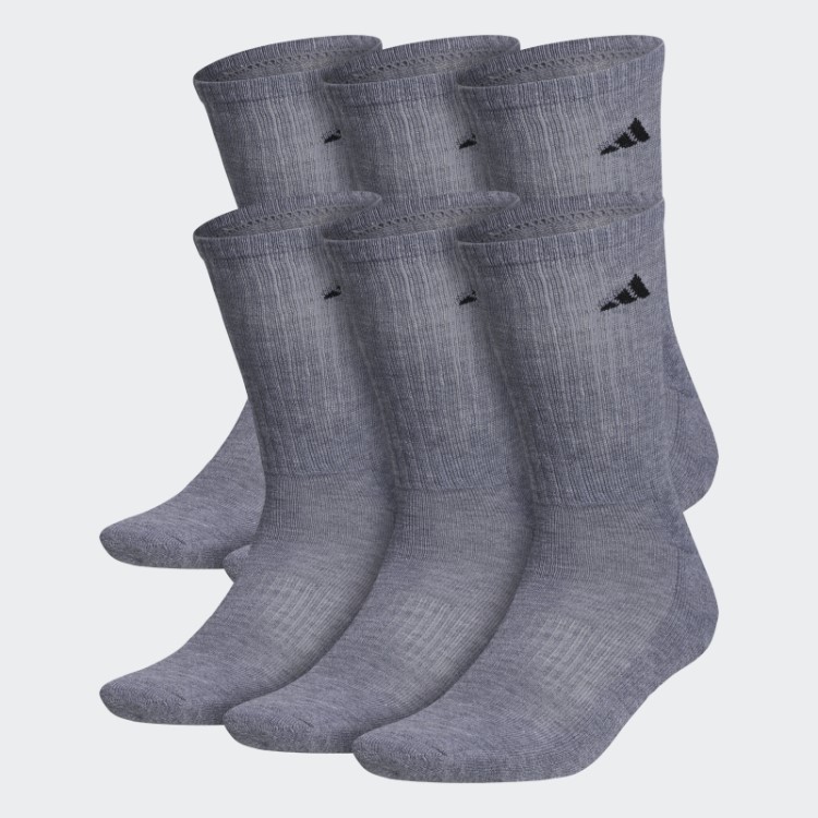 Meias Acolchoadas Atléticas Cinza Médio 6 Pares Adidas