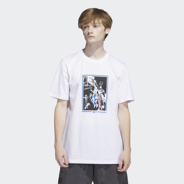 Camiseta Branca Com Estampa Shmoofoil Adidas