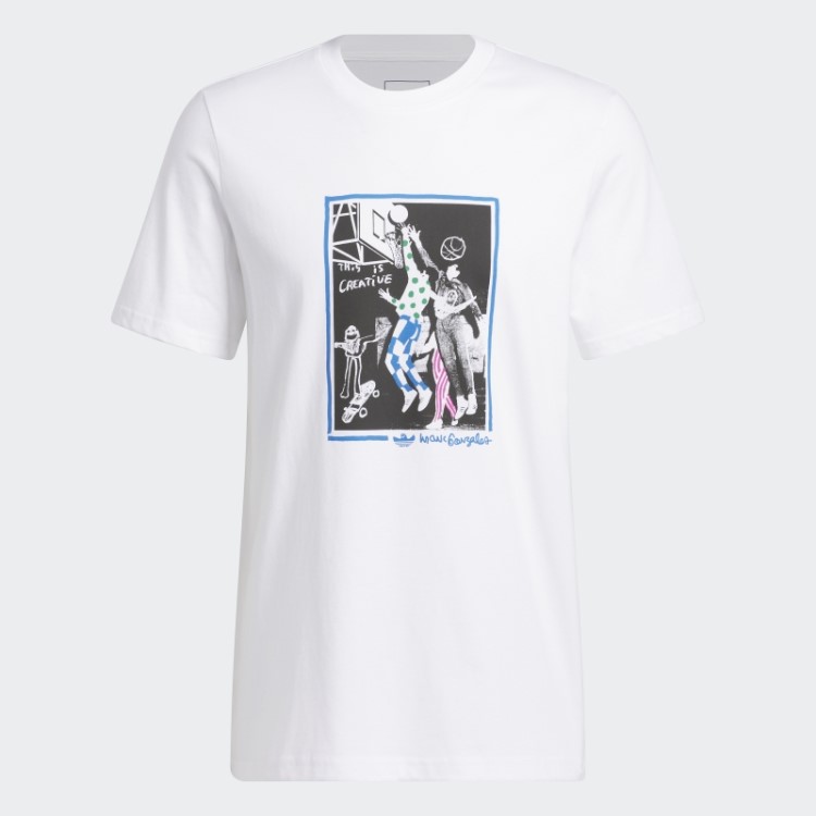 Camiseta Branca Com Estampa Shmoofoil Adidas