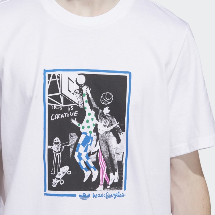 Camiseta Branca Com Estampa Shmoofoil Adidas