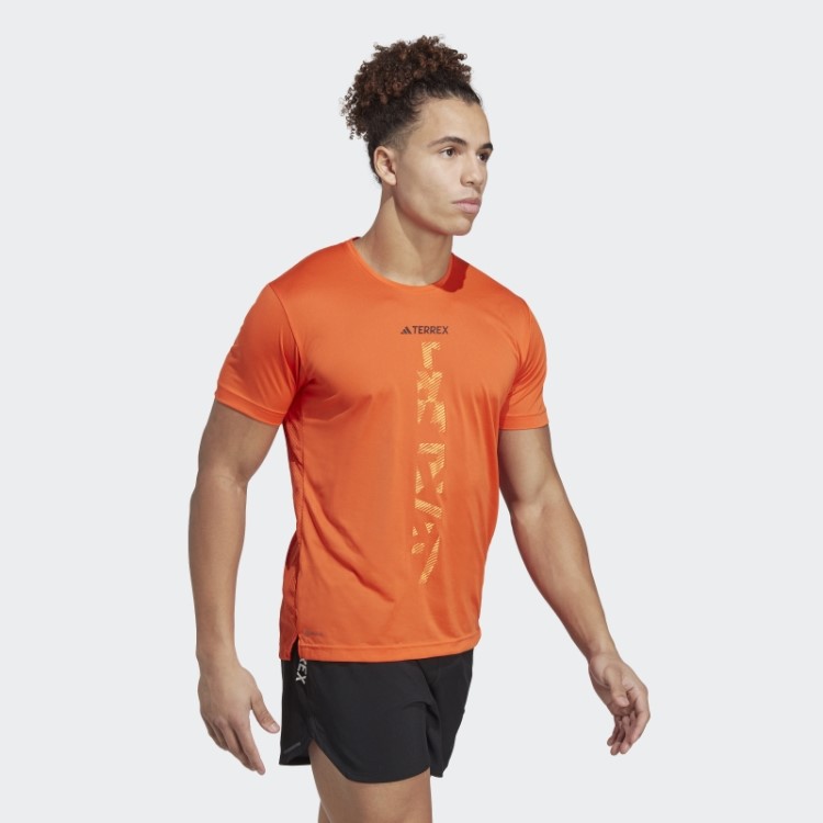 Camiseta De Corrida Laranja Agravic Terrex Adidas