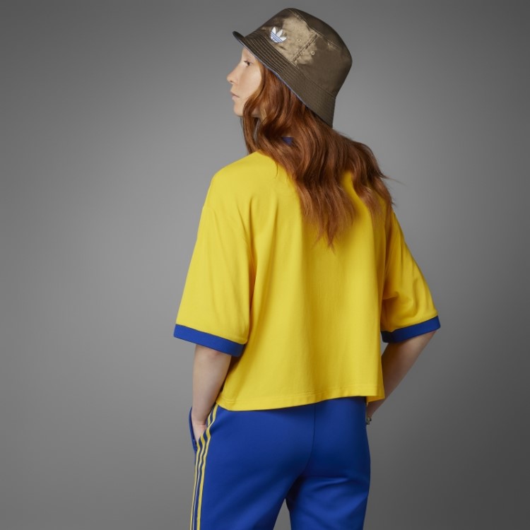 Camiseta Oversized Adicolor 70s Dourada Adidas