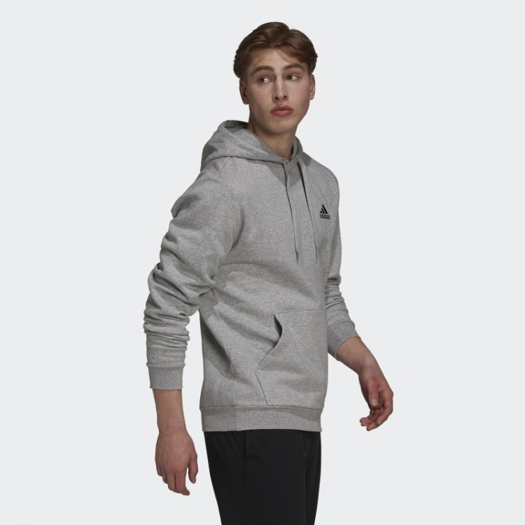Moletom De Lã Adidas Cinza Médio Essencial