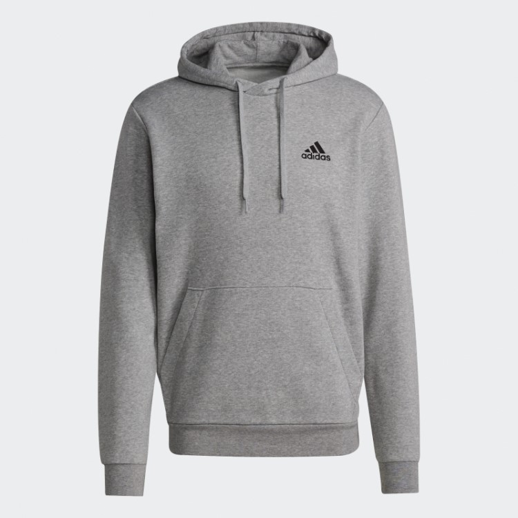 Moletom De Lã Adidas Cinza Médio Essencial