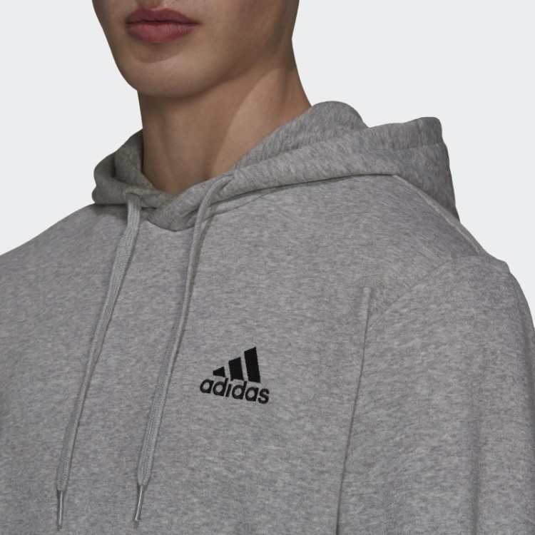 Moletom De Lã Adidas Cinza Médio Essencial