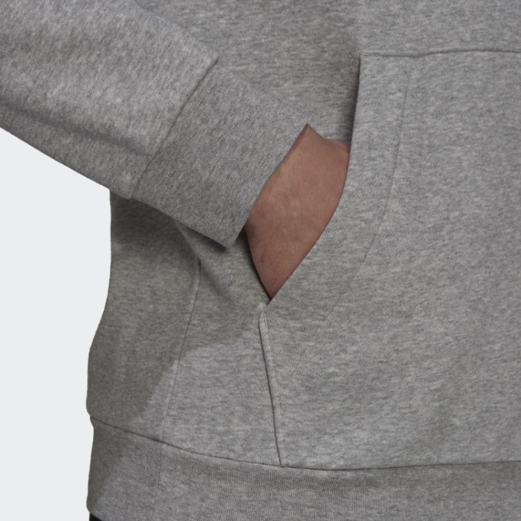 Moletom De Lã Adidas Cinza Médio Essencial