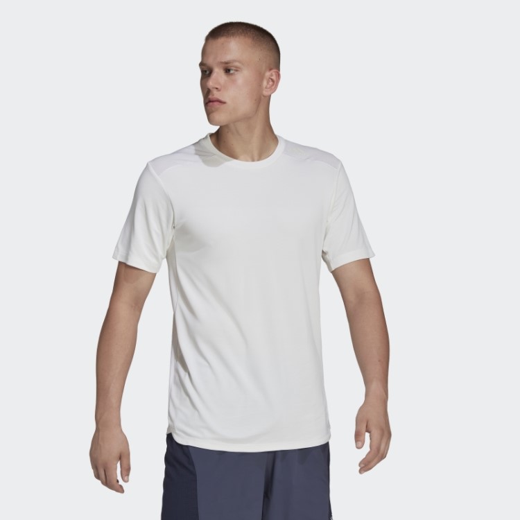 Camiseta Branca Adidas Projetada Para Treinar Heat.rdy Hiit