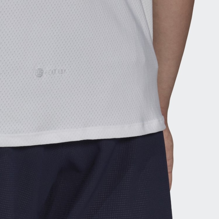 Camiseta Branca Adidas Projetada Para Treinar Heat.rdy Hiit