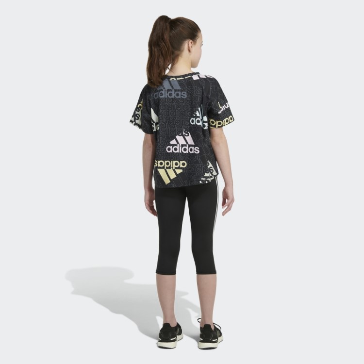 Camiseta Oversized Brand Love Manga Curta Preta Adidas