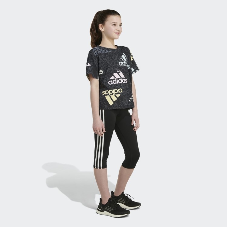 Camiseta Oversized Brand Love Manga Curta Preta Adidas