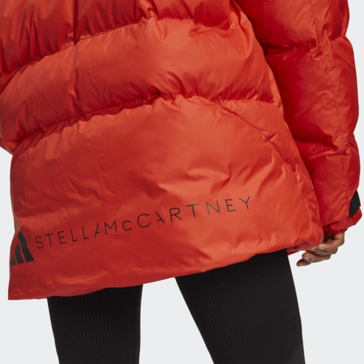 Adidas By Stella Mccartney Jaqueta De Inverno Acolchoada De Comprimento Médio Queimado Moda Cayenne