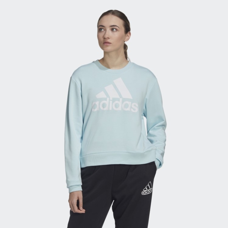 Adidas Essentials Logo Moletom Solto Azul