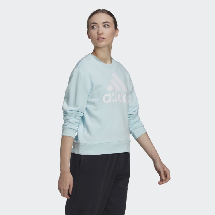 Adidas Essentials Logo Moletom Solto Azul