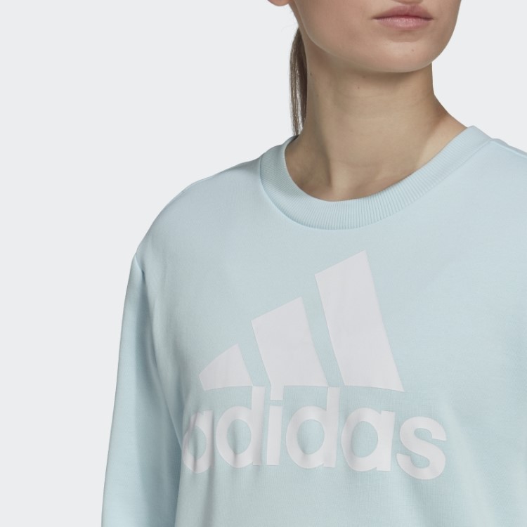 Adidas Essentials Logo Moletom Solto Azul