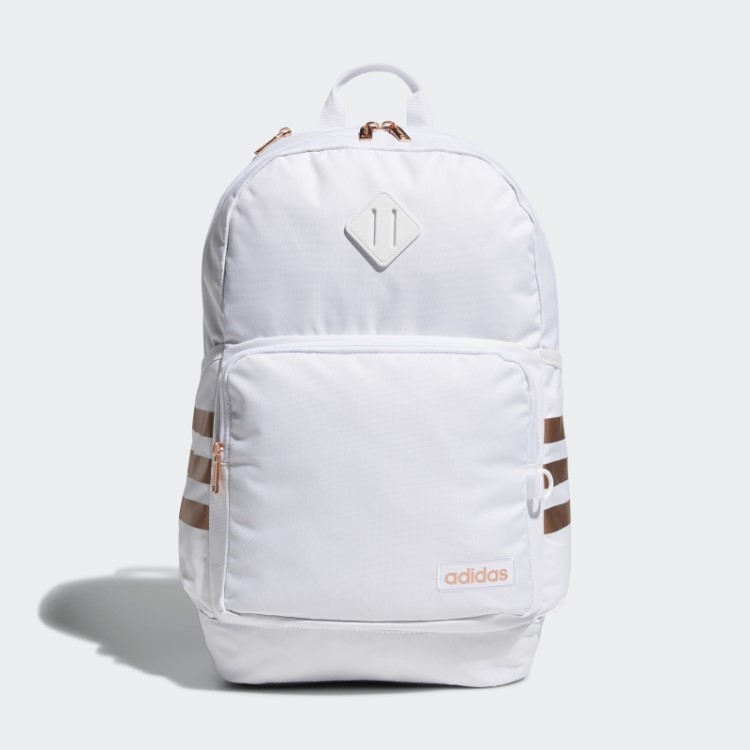 Mochila Adidas Classic 3 Listras Moda Branca