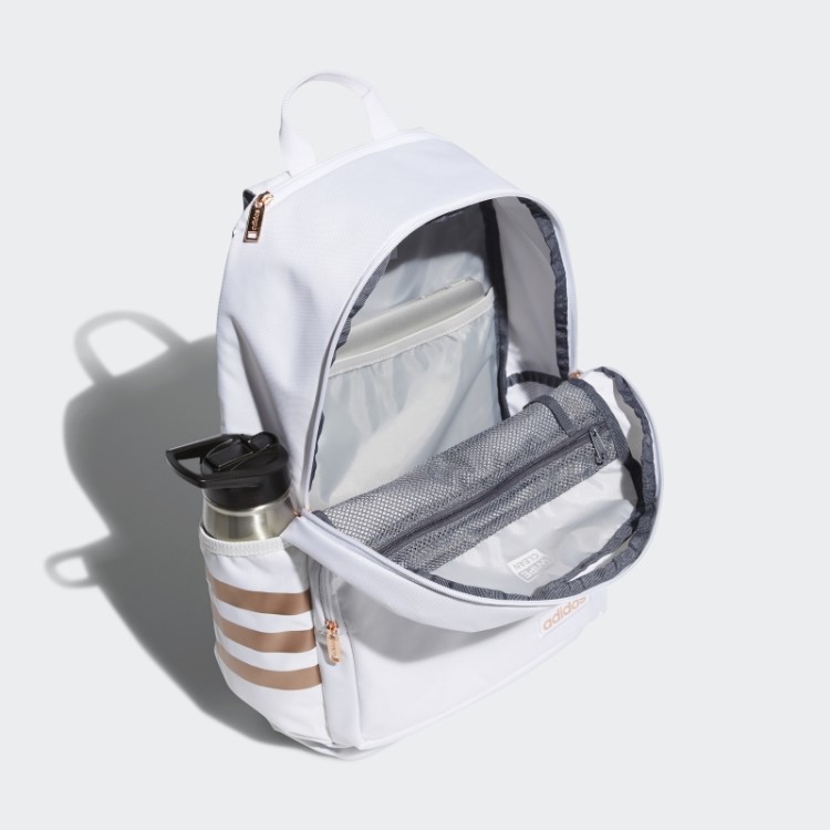 Mochila Adidas Classic 3 Listras Moda Branca