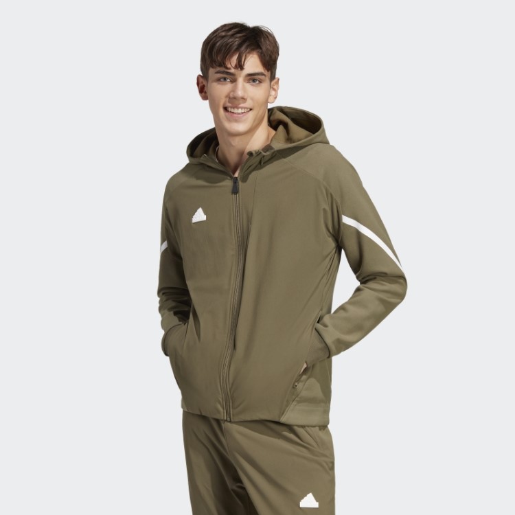 Adidas Olive Designed 4 Gameday Premium Full-zip Track Top