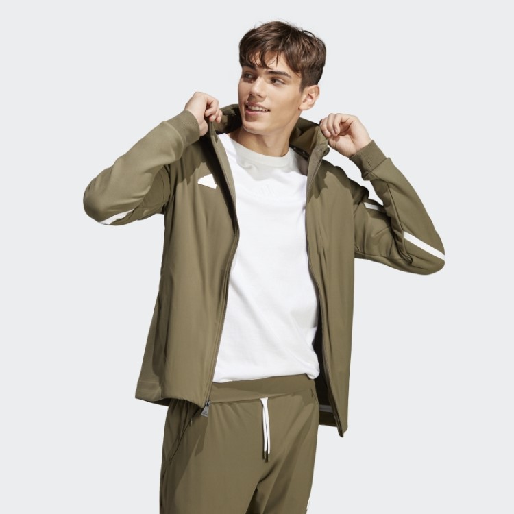 Adidas Olive Designed 4 Gameday Premium Full-zip Track Top