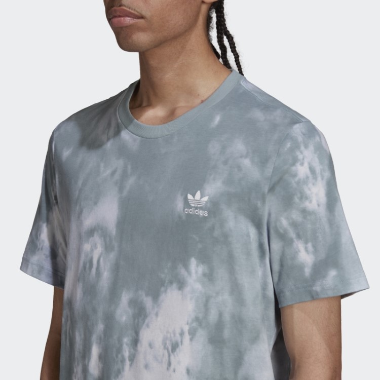 Camiseta Tie-dyed Cinza Adicolor Essentials Trefoil Adidas