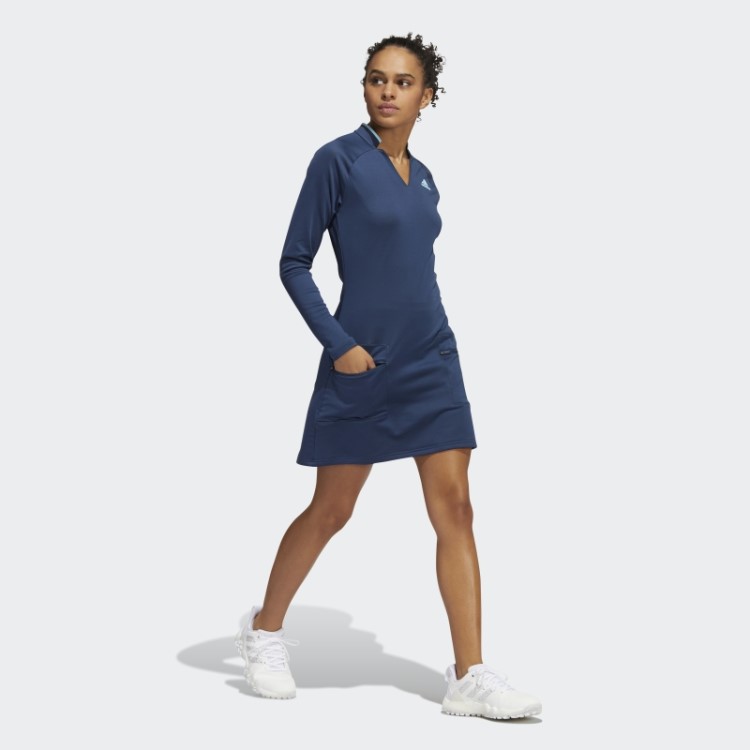Vestido De Malha Adidas Warp Azul Marinho